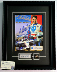 Michael Andretti Autographed Framed Racing Photo