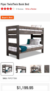 Twin Pine Bunk Bed + 2 Chests