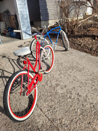 1960s  Mens and Womans Malibu Hoppers bicycles.