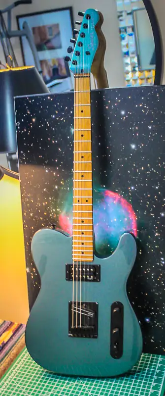 Up for sale is the Squier Gun Metal Telecaster with roasted maple neck. It has all the distinctive t...