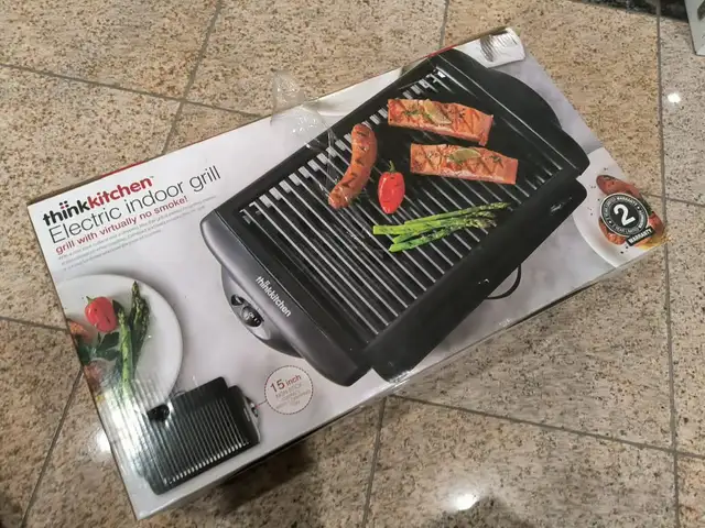  Brand New Boxed Thinkkitchen 15" Electric Indoor Smokeless Gr in Security Systems in City of Montréal - Image 5