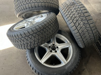 Benz rims 5*112mm 66.6mm 255/55/19 Bridgestone winter tires