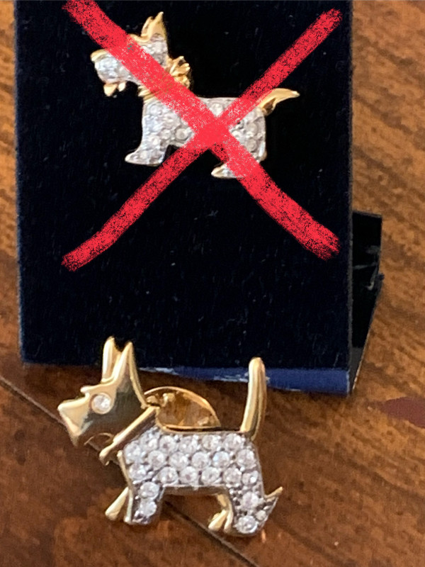 Swarovski crystal Scottish terrier pin in Jewellery & Watches in Oakville / Halton Region