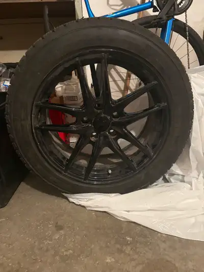 Crazy good deal winter tires mounted on alloy rims must go car sold and moving …Michelin xice winter...