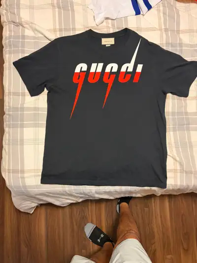 Large men’s Gucci blade print shirt, View more