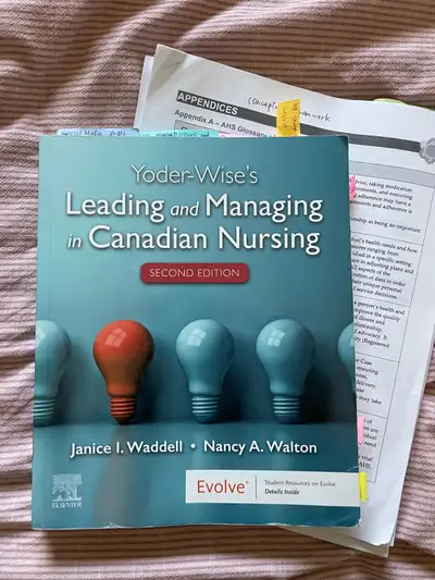This is a used copy of "Yoder-Wise's Leading and Managing in Canadian Nursing, Second Edition" textb...