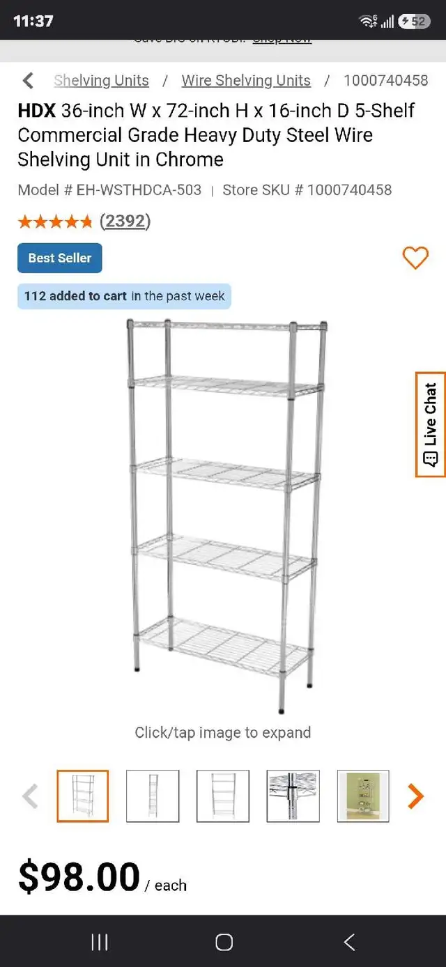 metal shelving unit