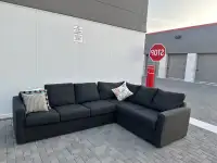 Free Delivery/ Grey Sectional pullout Sofa Bed Corner couch