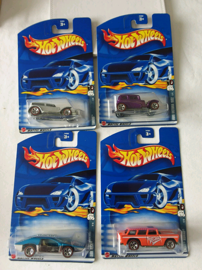 2001 RELEASE SET OF 4 CARS 1 THE DEMON ( ERROR CARD, CARD SAYS TORERO) CAR BASE HAS DEMON 2 FORD VIC...