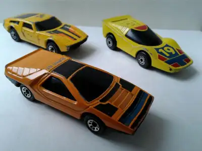 Matchbox 3x Super GT 1985 Fandango, Maserati Bora, Alfa Carabo, View more