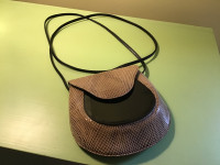 Miss Mak Montreal Canada purse, patent leather and reptile (boa)