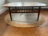 Table basse en noyer design / mid-century modern coffee table