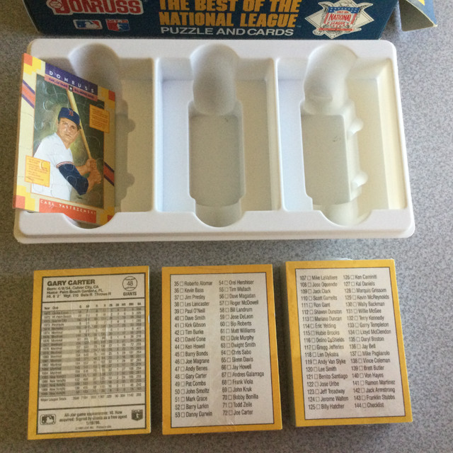 1990 National Baseball League Donruss 144 card Box Set +3 puzzle in Arts & Collectibles in Oshawa / Durham Region - Image 4