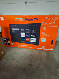 70-75 inch Brand new smart 4k tvs 