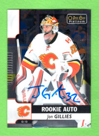 2017-18 OPC Platinum Rookie Autographs #RJG Jon Gillies Calgary