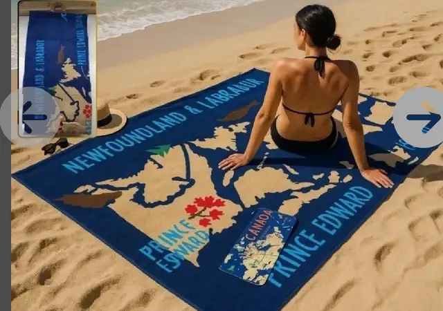 Brand New Canada Map Beach Pool Travel Towel