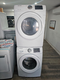 WOW!! SAMSUNG 27" WHITE FRONTLOAD STACKABLE WASHER DRYER SET