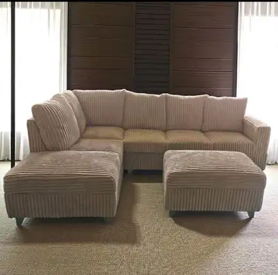 Sectional Couch and Ottoman, View more