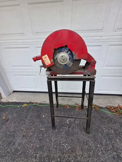 Milwaukee 14" Chop Saw Heavy Duty Bolted To A Metal Stand, View more