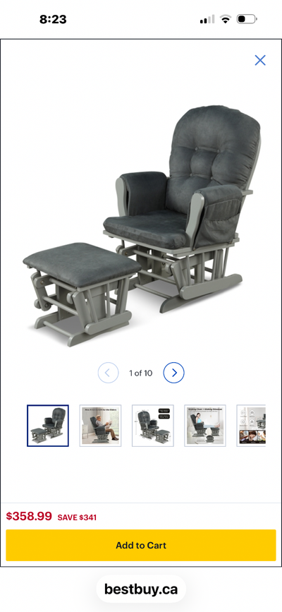 Glider Chair with Stool - New in box, View more