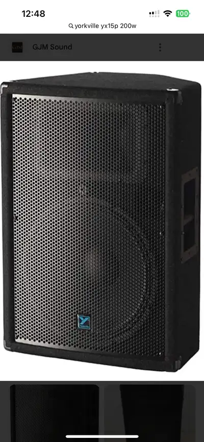 2- yorkville YX15P 200watt speakers., View more
