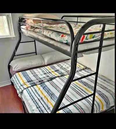 Single over double metal bunk bed for sale , View more