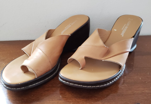 Excellent vintage Aldo Rossini Italian Leather Mules, Camel, 7M in Women's - Shoes in City of Toronto