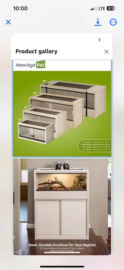 new age pet 48” mojave reptile terrarium & bearded dragon , View more