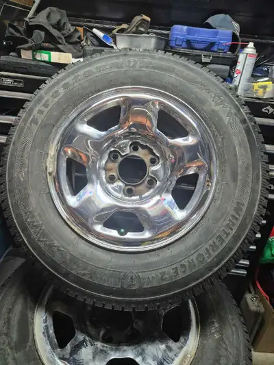 2026-2004 F150 Firestone WinterForce 2 UV 245/70/17 Winter tires with 11/32nds tread, 8% worn only....
