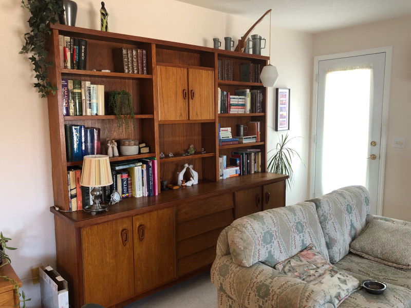 Vintage Solid Teak Hutch and Buffet Table/ Bookcase Hutches & Display
