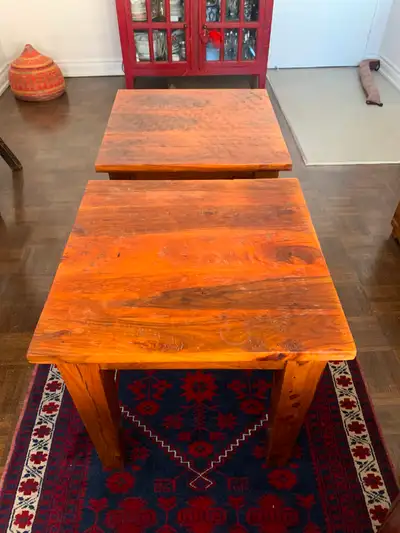 Solid wood end tables, View more