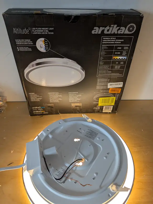 Artika 15" LED Flush Mount Ceiling Light, Dimmable, 5 CCT (2700K in Indoor Lighting & Fans in Mississauga / Peel Region - Image 3