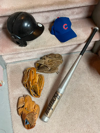 Baseball Bat and Gloves