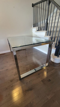Glass dining table
