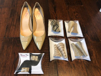 Kara Mac Pumps  in Nude / Swappable Accessories; 8.5