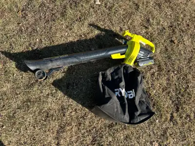 Selling a barely used. Ryobi 40V cordless leaf vacuum/mulcher in great shape. This is a vacuum/mulch...