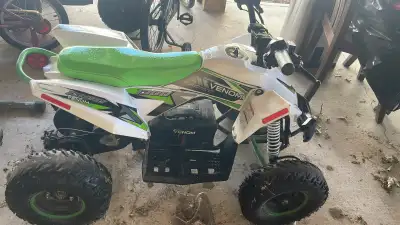 Venom 1300W Kids Electric bike  ATV / 4-Wheeler (White & Green), View more