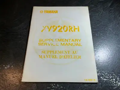 1981 Yamaha XV920RH Supplementary Service Manual XV920R, View more