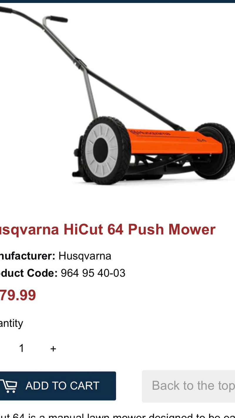 Husqvarna push mower for sale  