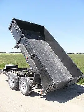 Dump Trailer For Rent: Small Dump Trailers for Rent: 5'x10' box, 20-32" sides, 7000lb GVWR 1 Day $70...