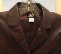 SOFT REAL LEATHER JACKET from BLU’s, Like NEW! Size 8 RICH BROWN