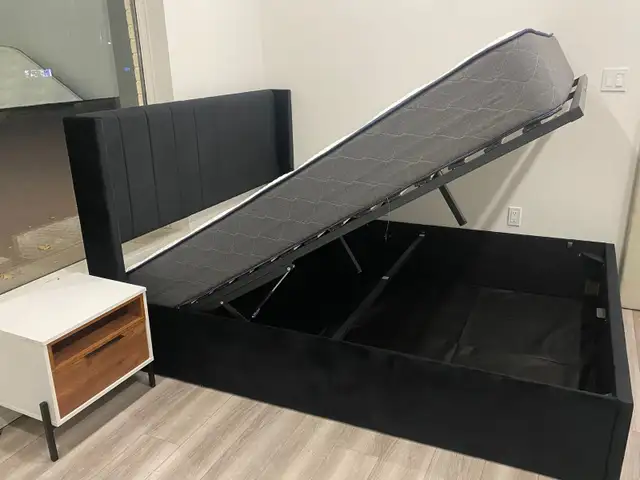Black Hydraolic storage bed in Beds & Mattresses in Peterborough - Image 3