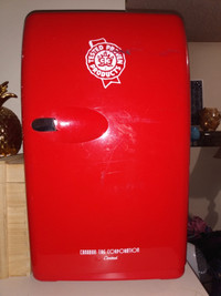 Red mini fridge 
