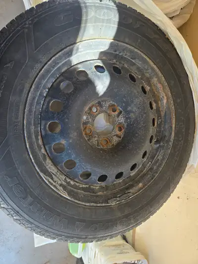 4 used winter tires. 225/65 R17. Rims included. DOT included in picture. Pickup location: Whitby, ON...