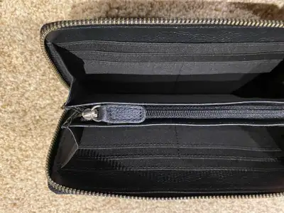 Real leather wallet black NEW - Europe, View more
