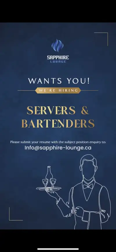 Server and Shisha guy Wanted, View more