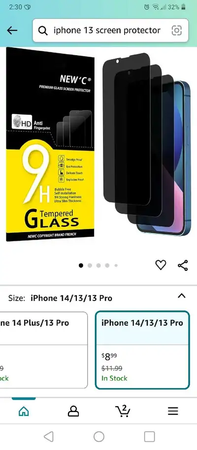 iPhone 13 pro tempered glass screen 3 for5$ bnib