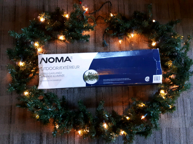 Noma outdoor 9' lighted 35 bulb Garland. in Outdoor Lighting in Mississauga / Peel Region - Image 3