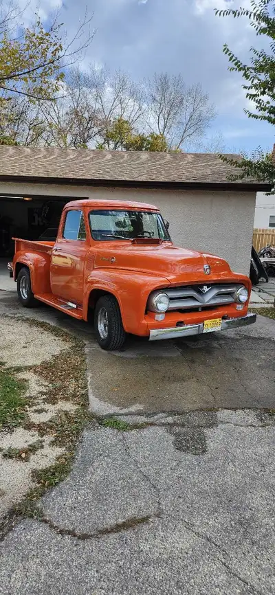 1955 Ford f100, 460 c6, original I-beam axel and springs up front, ladder bars and coilovers in rear...