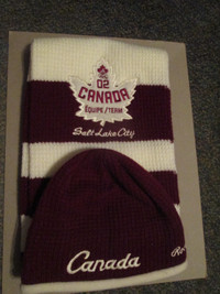 ROOTS - 2002 Team Canada scarf and touque set